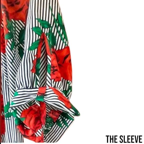 Hint Of Blush New  Women's Off shoulder Floral Striped Romper Plus Size 3X - Picture 4 of 12